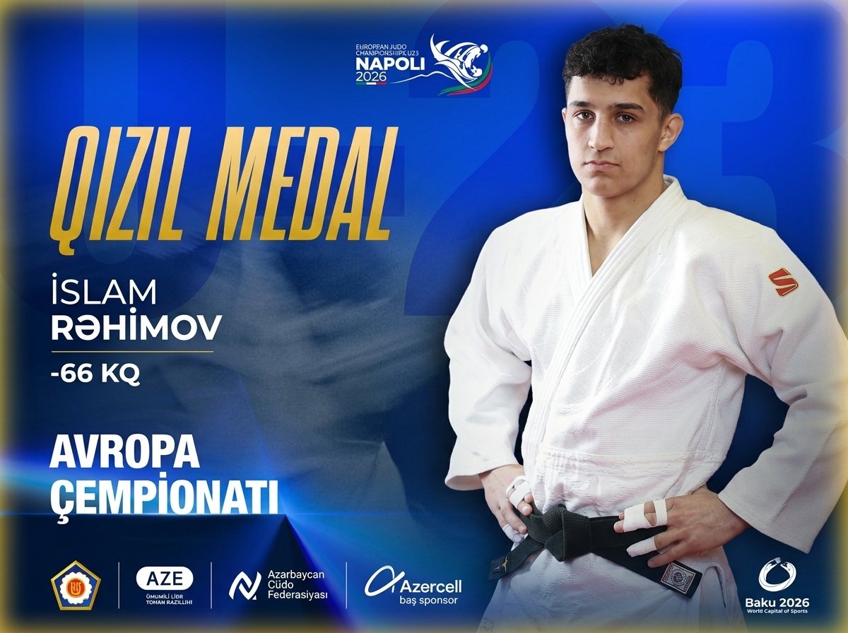 Ислам Рахимов во второй раз подряд стал чемпионом Европы U-23 по дзюдо